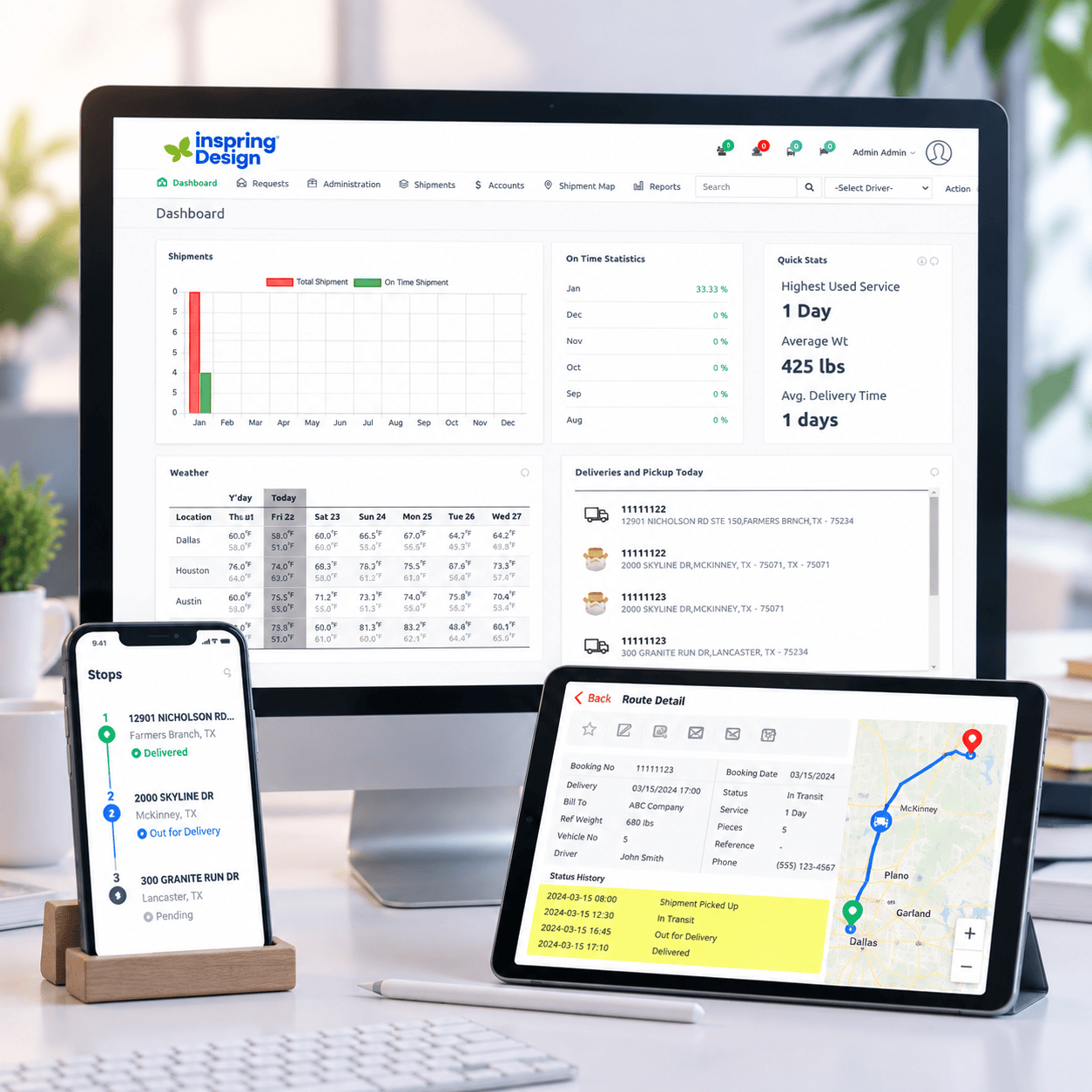 Delivery tracking and route optimization system