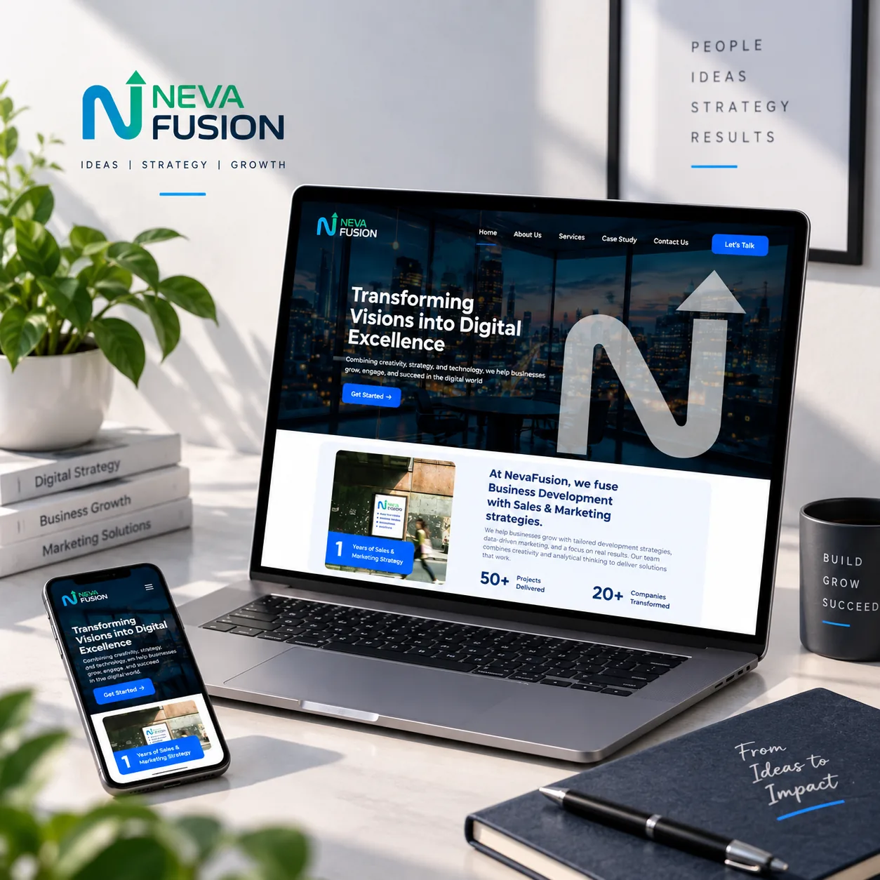 NevaFusion business development and marketing website