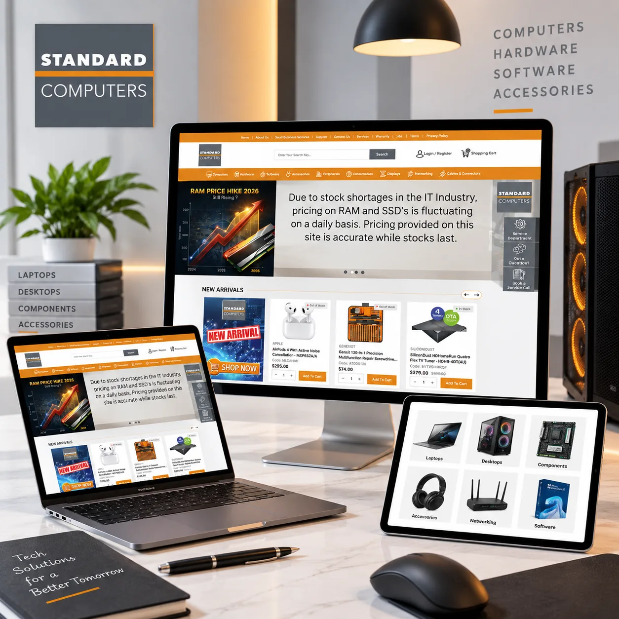 stanard computers ecommerce website